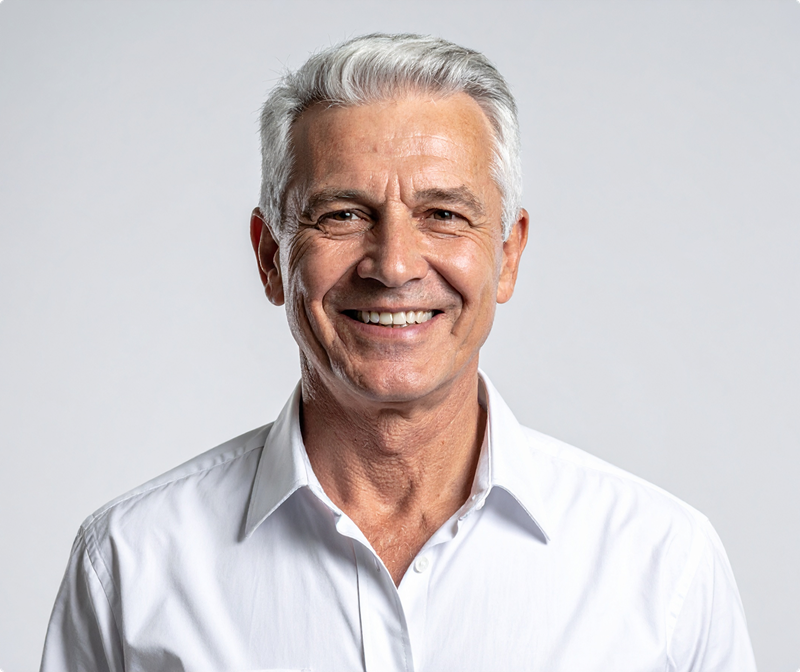 Photo of a smiling older man